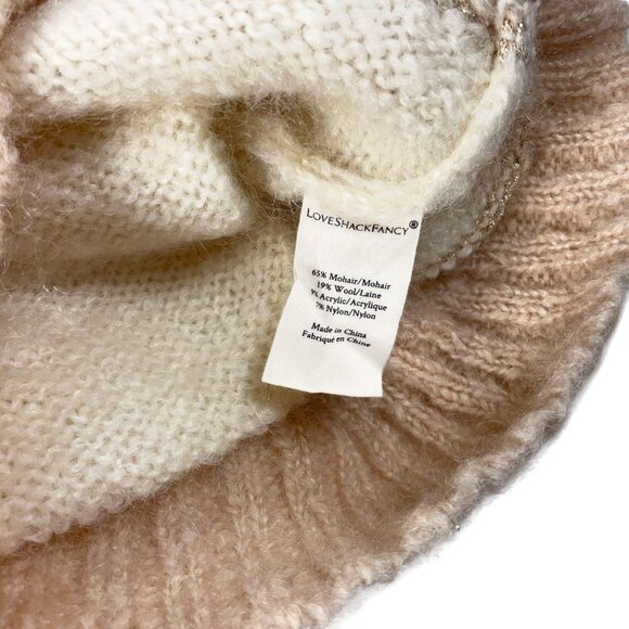 LoveShackFancy Nuri Boyfriend Cardigan Womens Size S Mohair Wool Blend Cream - Picture 10 of 10